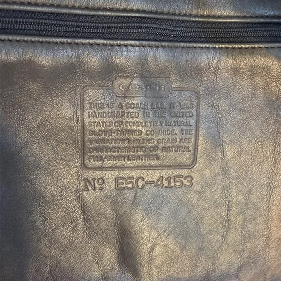 Coach Vintage 4153 Black Leather Messenger Bag❤️❤️❤️🎀 - Picture 13 of 15